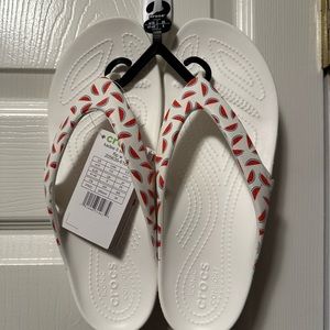 NWT Crocs Kadee II Watermelon flip flops